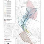 KlimpraxStudie, Stadt Mainz, Vorwärtstrajektorien/Kaltluftströme vom Ostfeld nach Mainz, 2 bis 4 Uhr KlimpraxStudie-StadtMainz-Vorwaertstrajektorien-Kaltluftstroeme-vom-Ostfeld-nach-Mainz-2-bis-4-Uhr