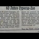 Zeitungsauschnitte 1964 Zoo oder kein Zoo Zeitungsauschnitte 1964 Zoo oder kein Zoo, AKK-Heimat-Zeitung und Wiesbadener Kurier/Tagblatt, Cyperus Archiv
